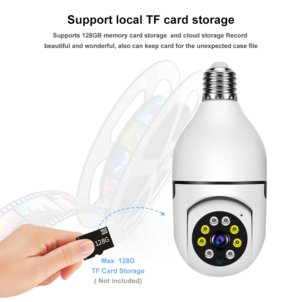 v380 2MP 3MP 5MP PTZ Wifi Camera Mini Plus E27 Socket Latest Model for Smart Home Monitoring CCTV Bulb ptz Camera