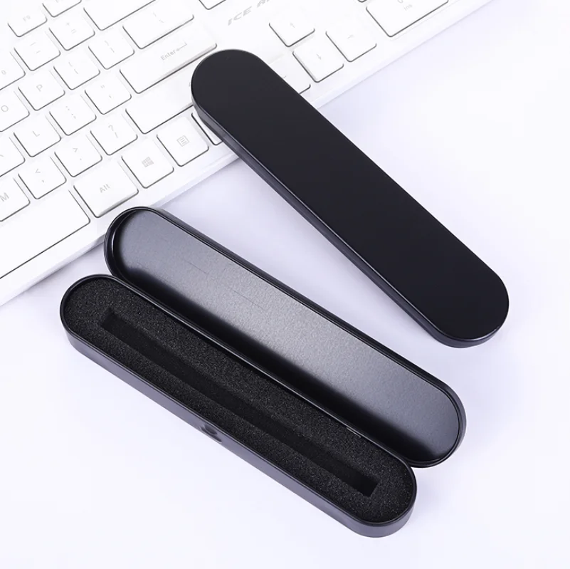 Оптовая продажа печать логотипа простая креативная ручка карандаш Подарочная металлическая жестяная коробка с губкой