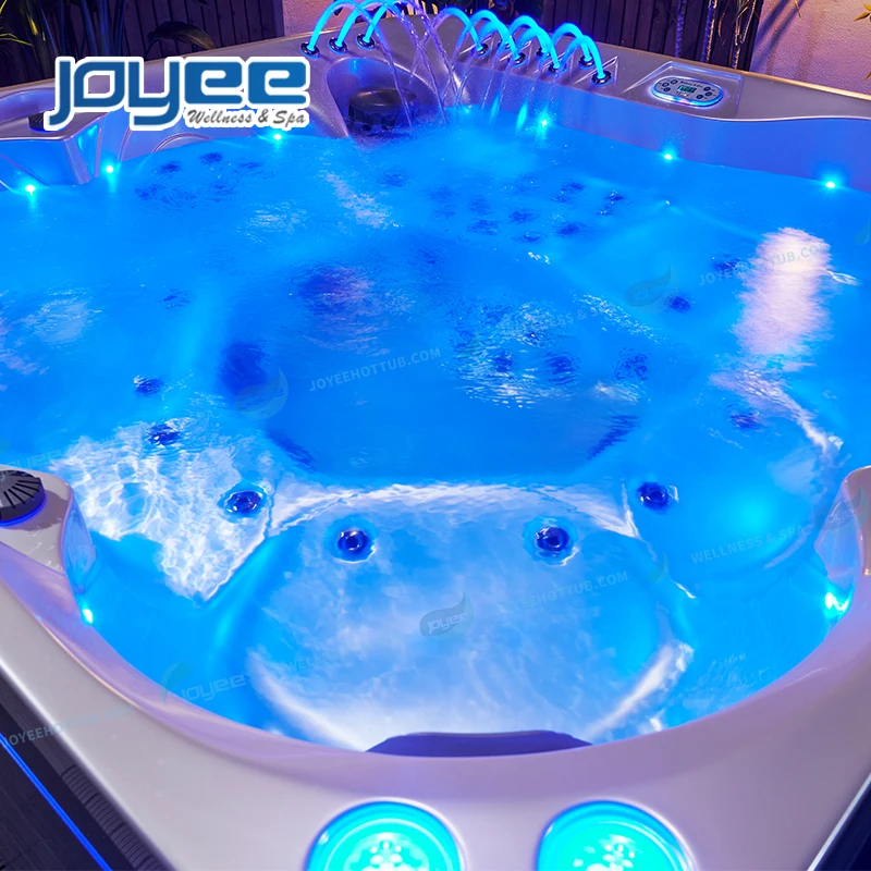 JOYEE Approval Outdoor Whirlpool Massage Balboa Acrylic Spa With Led Lights whirlpool bubble spas jacuzzier spas and hot tubs