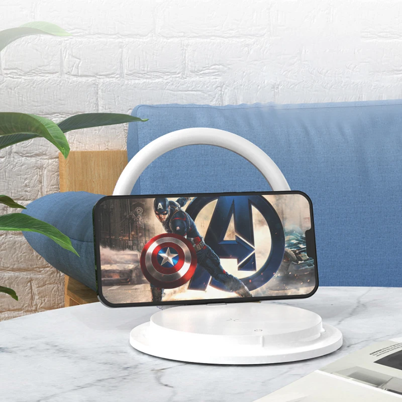 Factory Wholesale Portable Folding Mobile Phone Holder 15W Bedside Wireless Charging Led Night Light