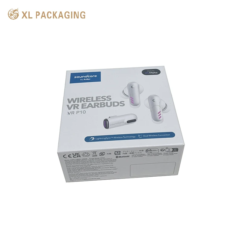 Custom Wireless Headphones Packaging Bluetooth Earphone Box Lid And Base Box For Music
