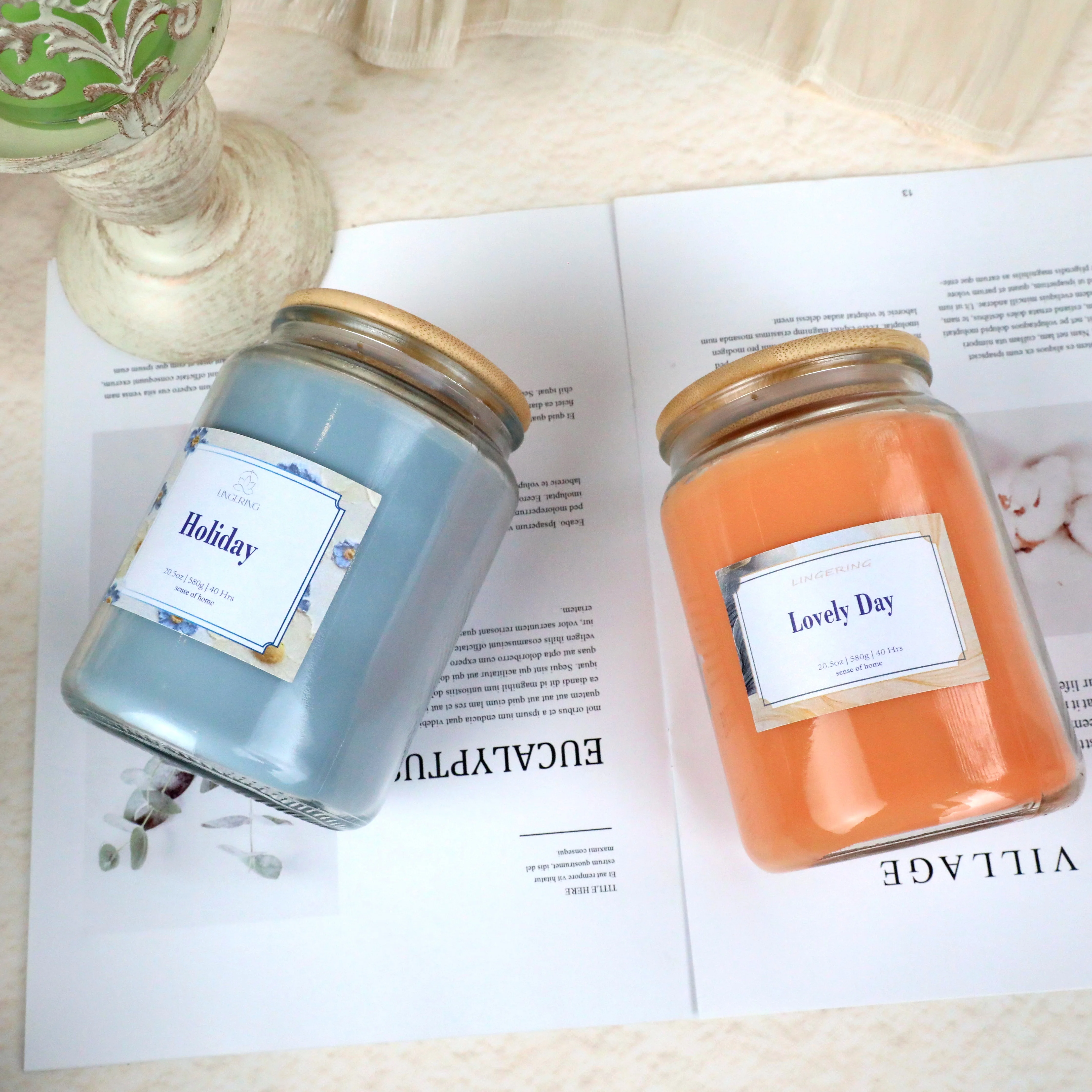 Aromatic candles wholesale yankee Bottle 580g Aroma Luxury Aromatherapy Candle Glass Plant wax scented candle home decoration