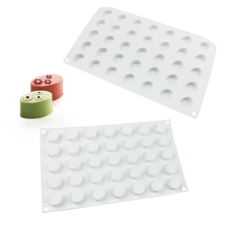 HighQuality 35 cavity elliptical chocolate silica gel mold Diy Creativity Chocolate Silicone Mold Chocolate Mold Custom For Sale