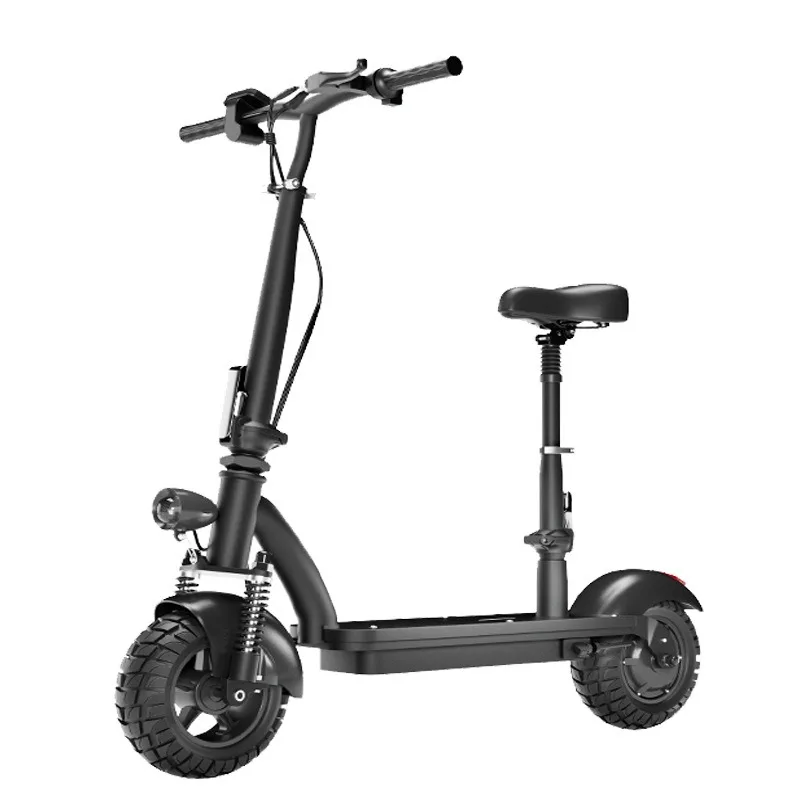 2024 400W Adult Electric Scooter with Seat Folding Single Motor LCD Display Li-ion Battery Smart Digital Electronic Unisex