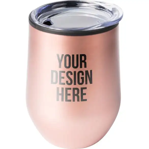 12OZ Tumbler Double Wall Stainless Steel Custom U Shape Wine Tumbler Insulated Vacuum Egg Shape Mugs tumbler Bottle with Lids