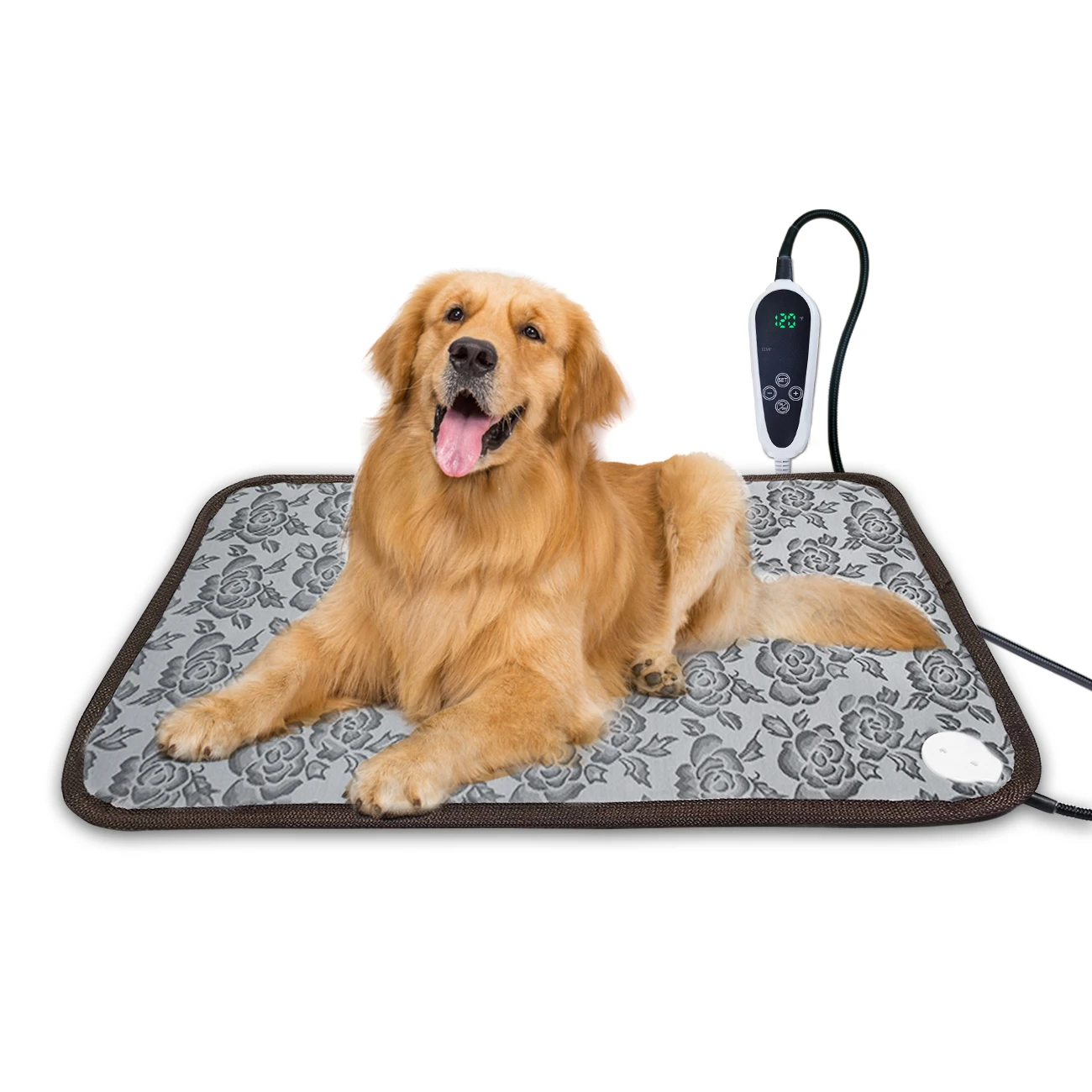 Custom Black Outdoor 5w 12v PVC Graphene Self Electric Heating Pad Cover Microwave  Heat Mat Warming Bed For Dogs And Cats Pets