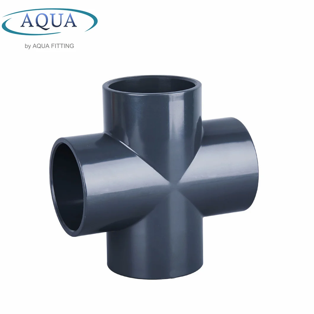 CPVC PVC Pipe Fitting 4 Way 4-Way Connector Cross Joint Tee