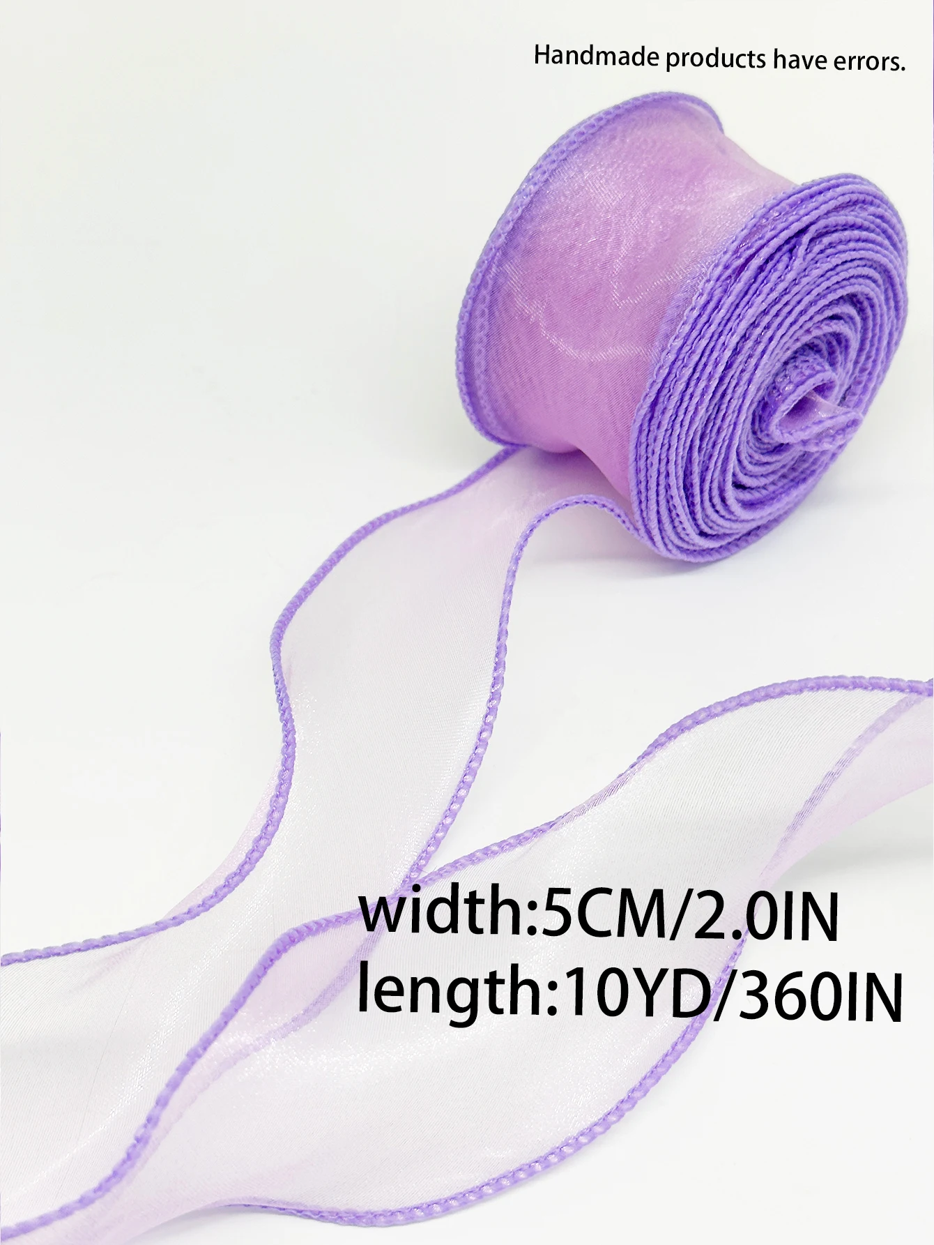 10 Yards Pink Wired Chiffon Ribbon Sheer Wired Organza Ribbon for Crafts Floral Bouquets Wedding Party Decorations