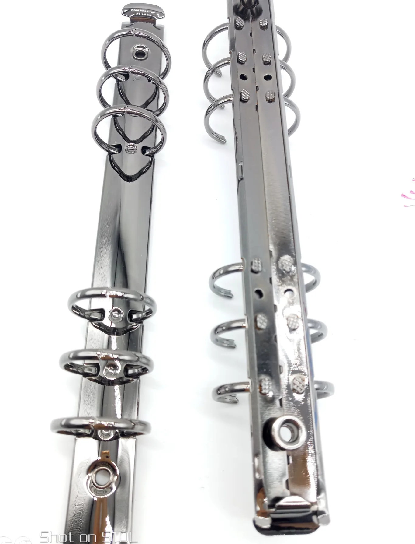 Best selling pull open metal binder 3R 4 R 6R ring clip / black binder folder Metal 6-Ring Binder Mechanism A5 A6 A7 Pink Purple
