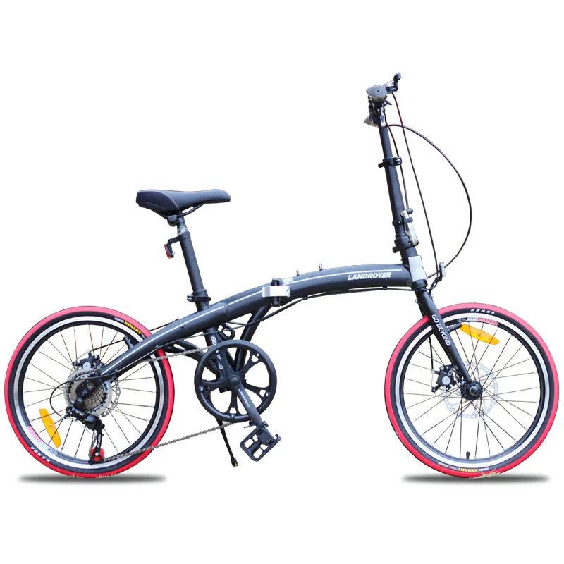 Ultralight Folding Bike 20 inch 7 speed Front and Back Disc Brake Portable Mini Bicycle Road Adult
