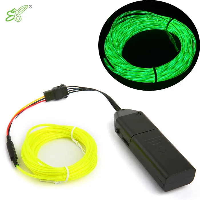 Chasing EL Wire Neon Glowing cable for Party Christmas Decoration