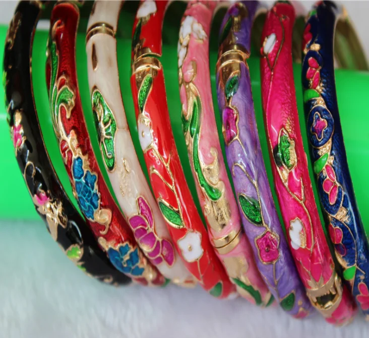 2019 wholesale colorful enamel bangle fashion jewelry women enamel bangle