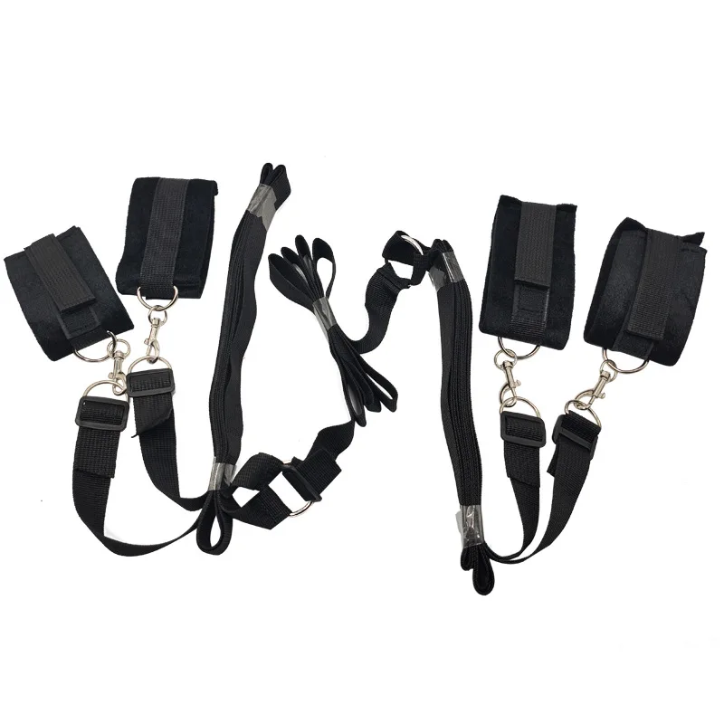 leather sex hand cuffs adult erotic toys bdsm bondaged adult kit fluffy red cuffs handcuff restraint for couples games