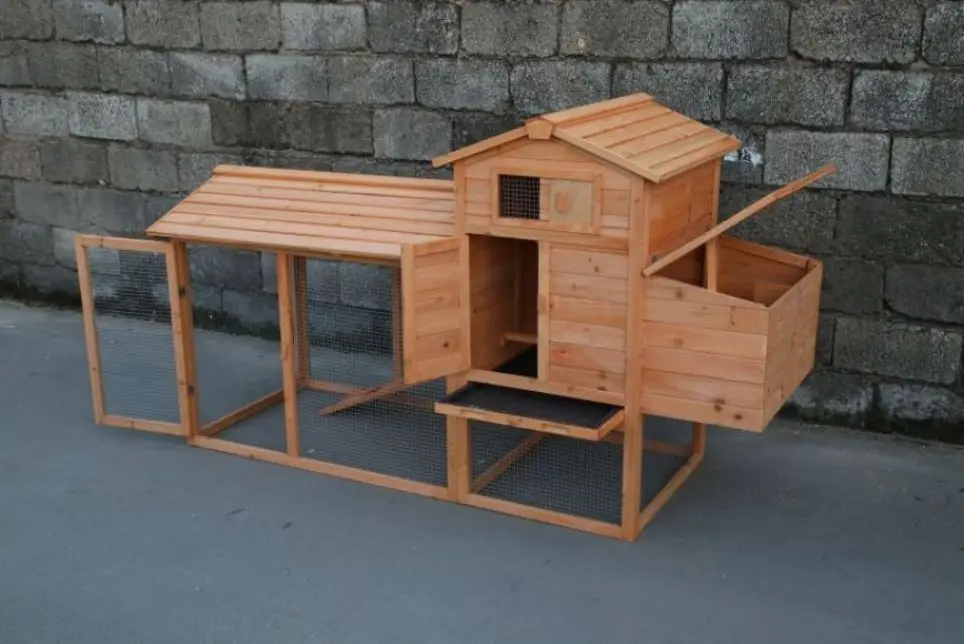 WoodVille Outdoor Modern  Backyard Wooden Chicken Coop House Chickens Wooden Chicken Coop