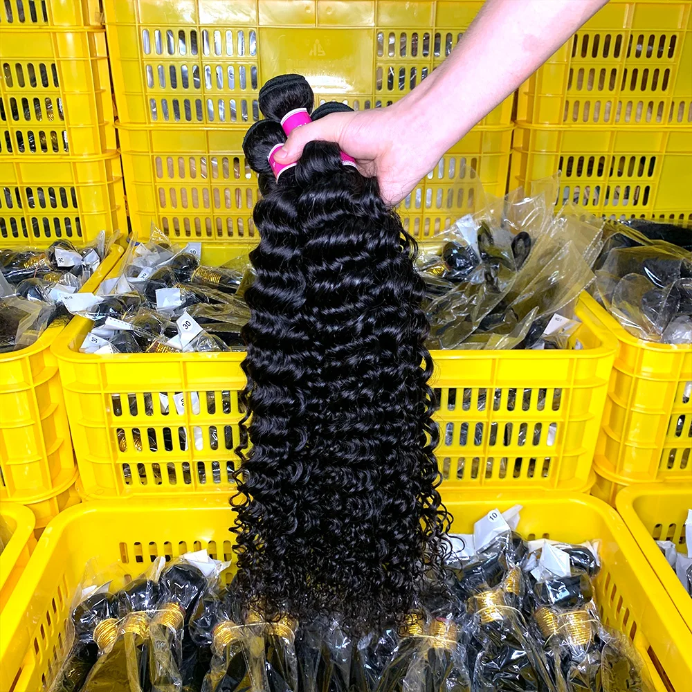 Meimei Raw Virgin Malaysian Hair,100 Human Malaysian Cuticle Aligned Virgin Hair Dubai,Mink Deep Wave Malaysian Hair Bundle