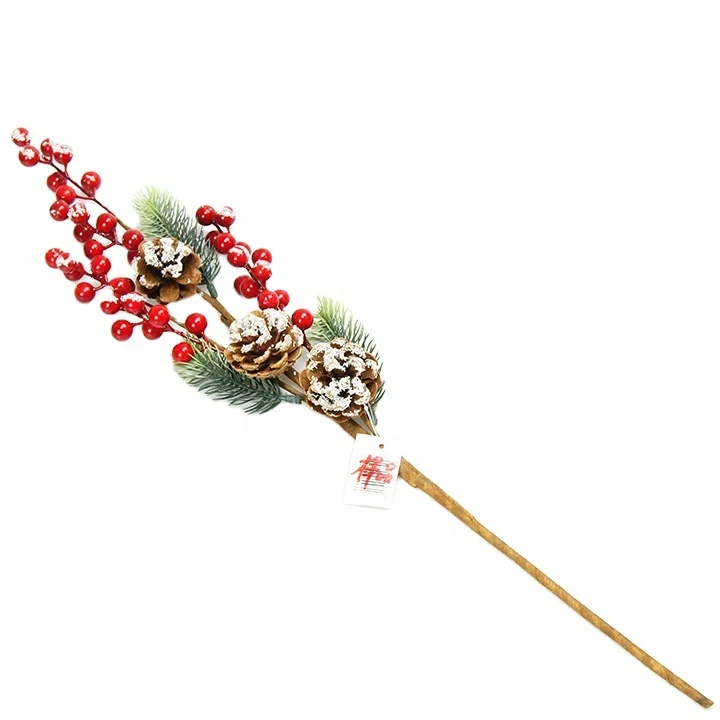 High quality fabric glitter poinsettia artificial Christmas flower twigs for Christmas ornaments decoration
