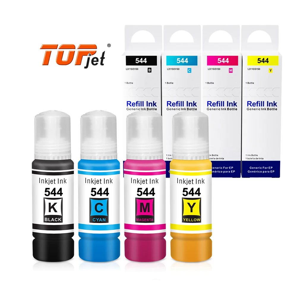 Topjet Premium GI-490 GI490 GI 490 Compatible Color Water Based Bottle Refill Ink For Canon Pixma G3411 G2410 G2411 Printer