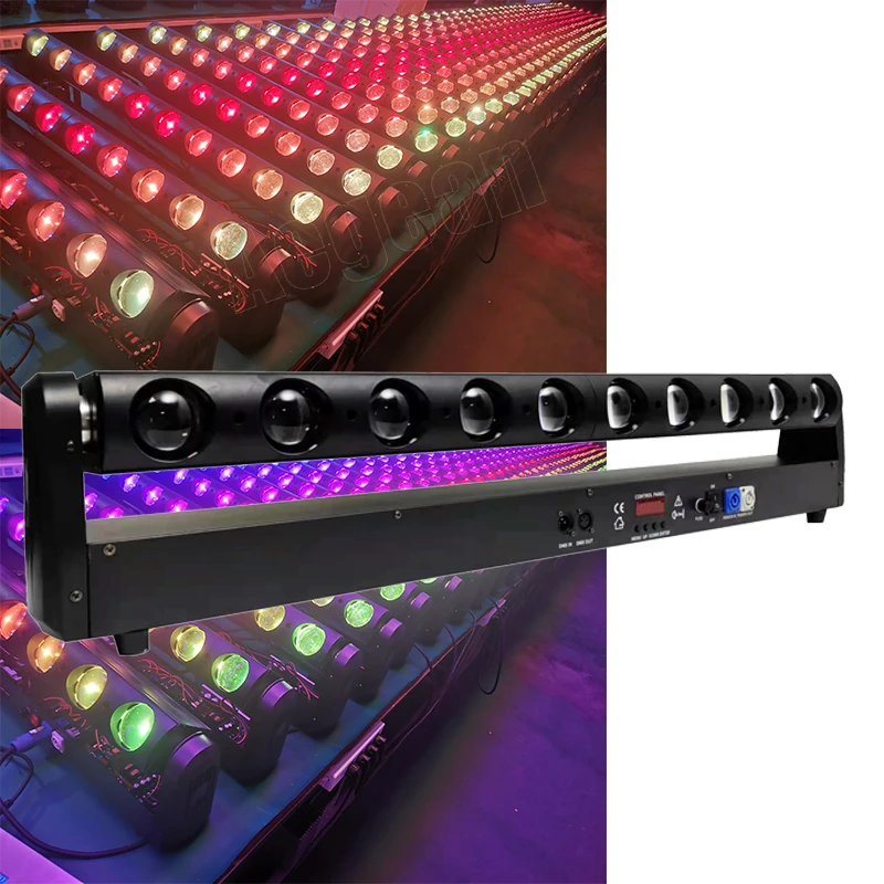 10 x 40W RGBW Pixel Control Super Beam Led Bar Liner Moving Head Stage Light For Night Disco