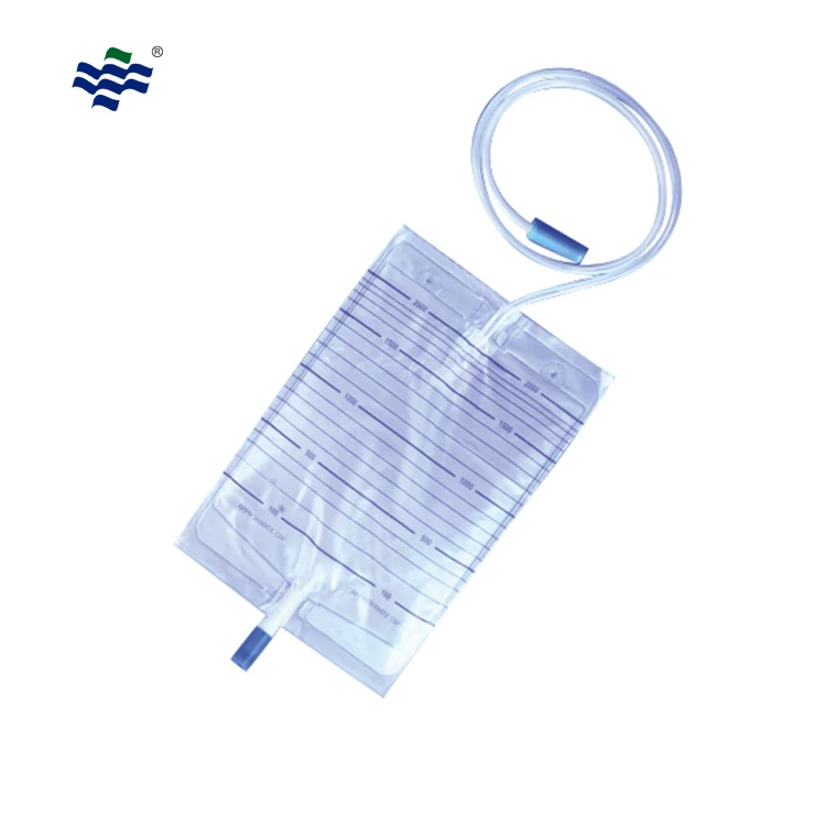 2000ml medical device surgical disposable luxury collection drainage bag collector urine bag with outlet