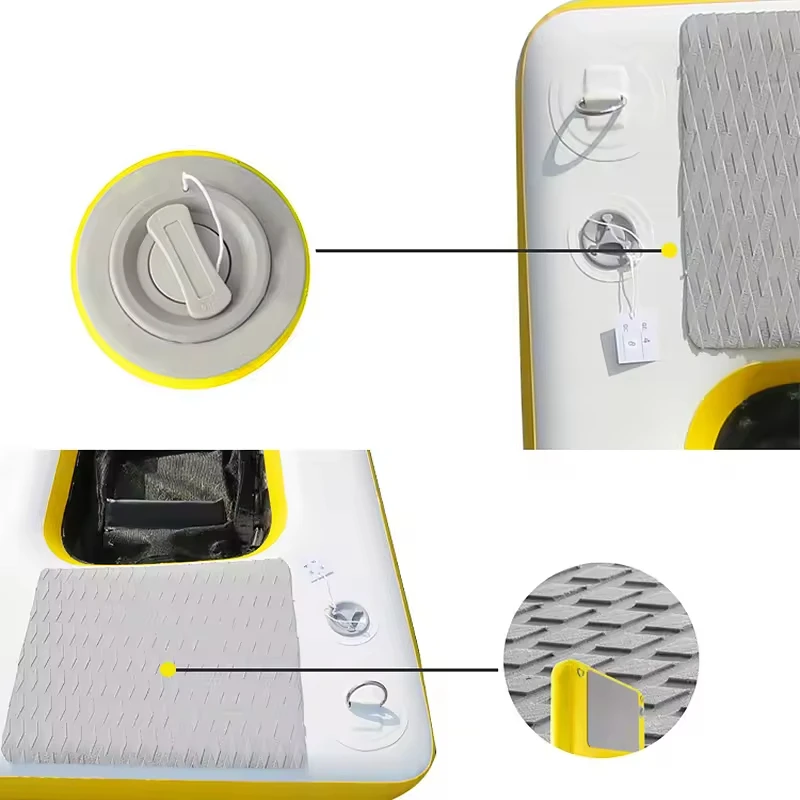 Portable inflatable water dog ramp floating platform pet boat ramp swimming pool dog ladder