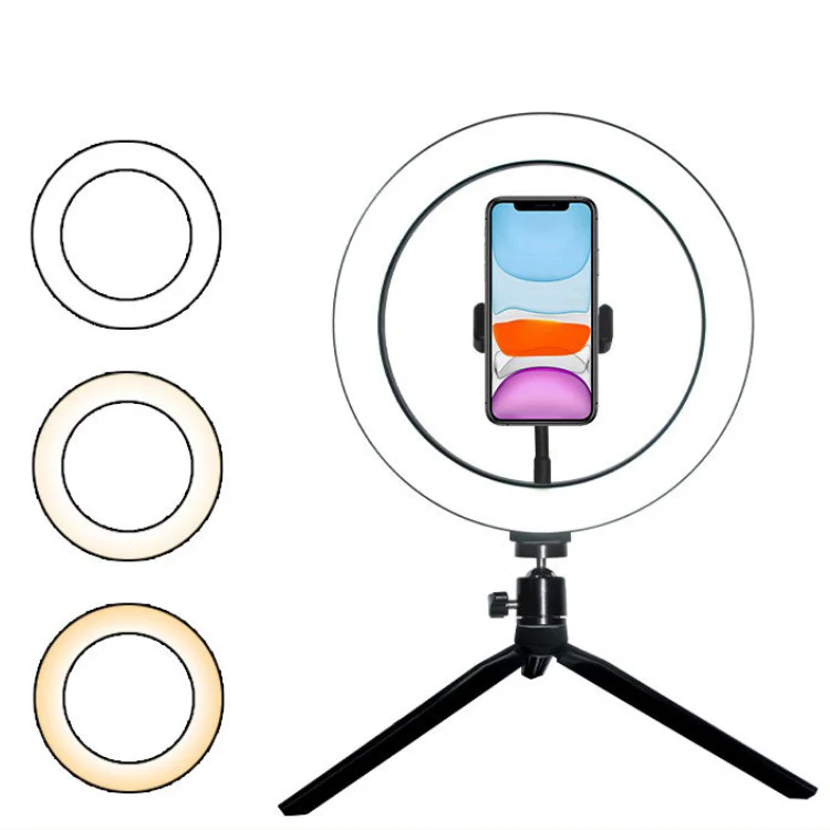 
LED Ring Light Dimmable Ringlight 2700K-7000K Photography makeup Ring Light Lamp with Table Tripod Stand 