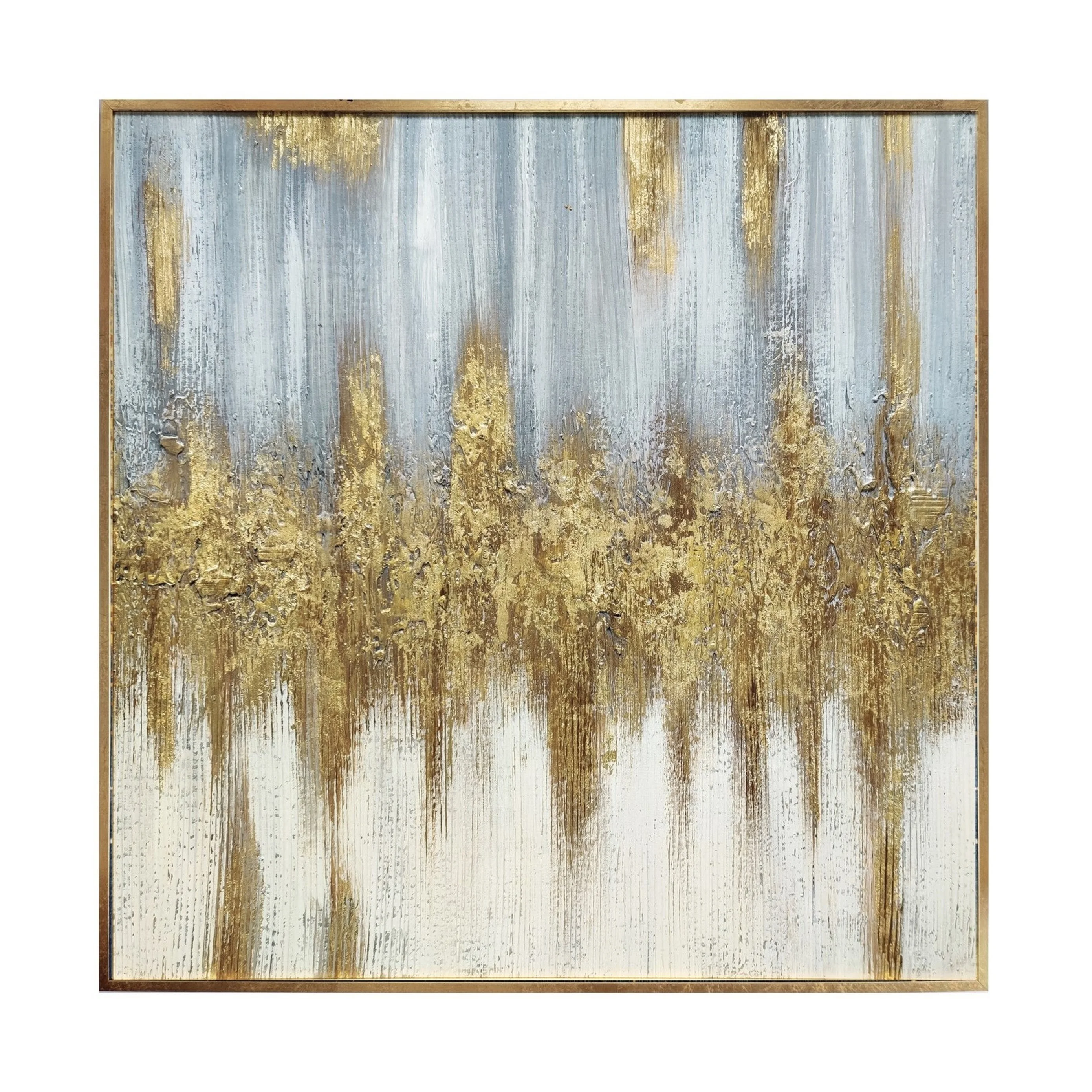 Золотая фольга ручной работы на заказ, холст, масляные настенные картины, ручная роспись, большая абстрактная живопись, золото