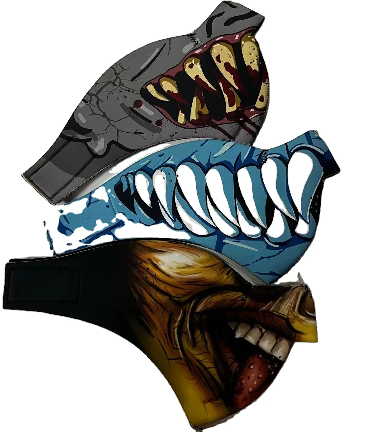 New Fashionable Factory Customized Patterns And Logo Neoprene Waterproof Cycling Ski  Bike Half Face Mask Bicycle Mouth Cover