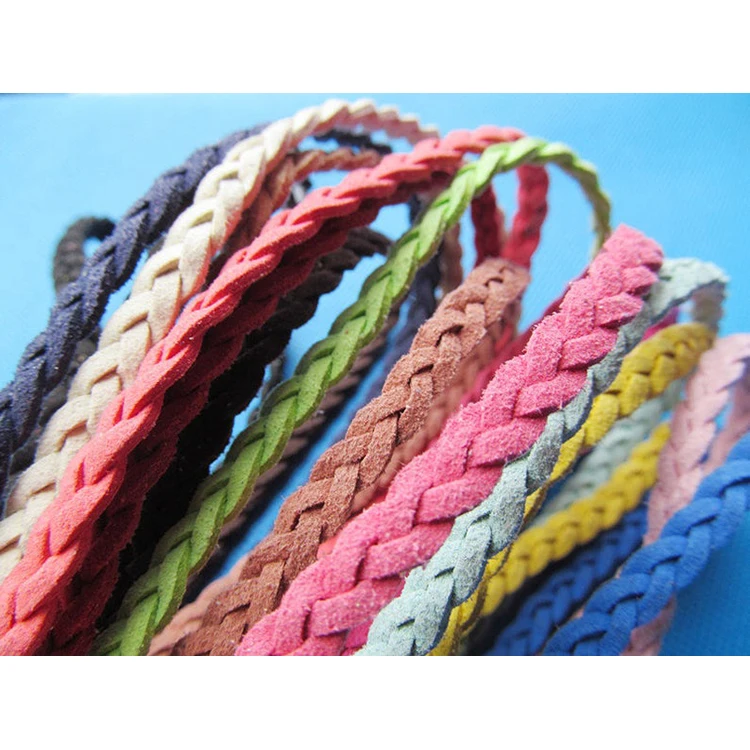 High-end Korean Faux Suede Fabric Leather Flat Cord String Rope /Jewelry Beading String/ For Bracelet & Necklace