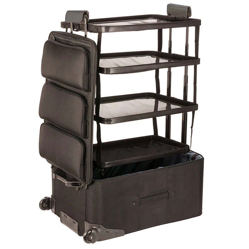 Fashion Dance Bag with Garment Rack Wheels Dance Duffel Revolutionary suitcase with built-in shelves