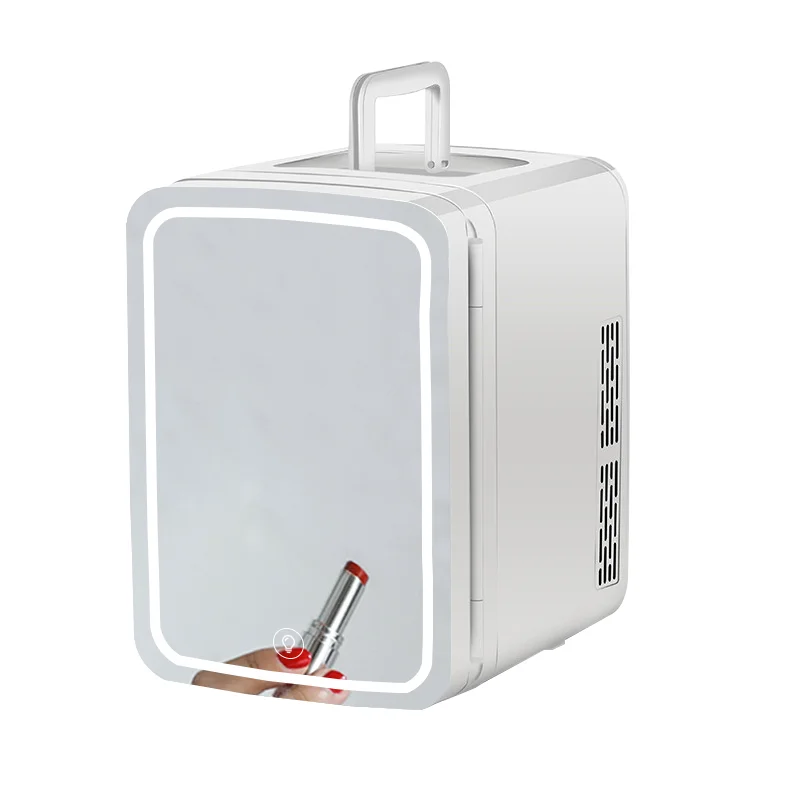 Table top 10L fruits and vegetables display mirror door refrigerator small make up led fridge freezers mini