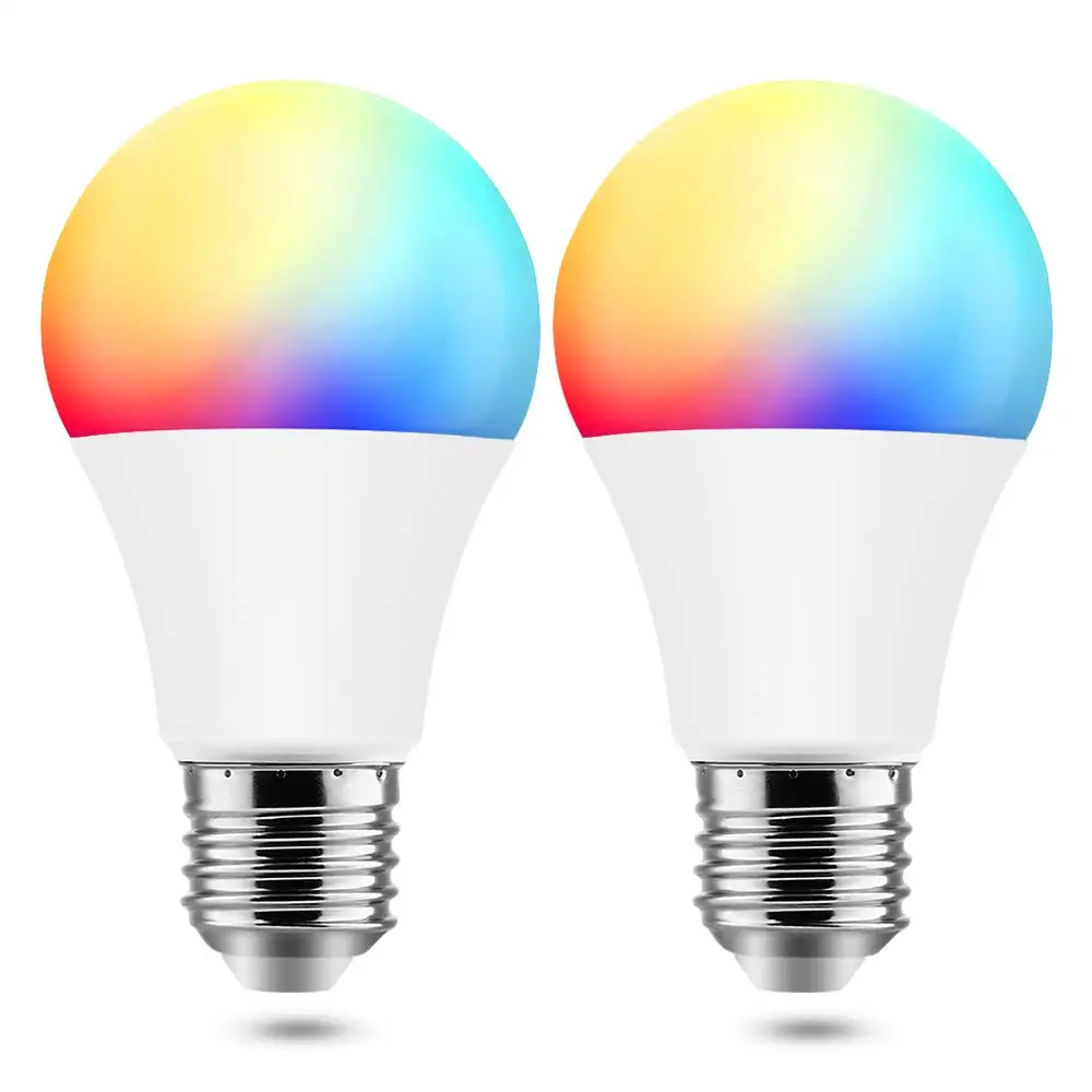 E27 Multicolor CCT RGB Colorful wifi smart LED bulb light support Tuya voice control scenes choices