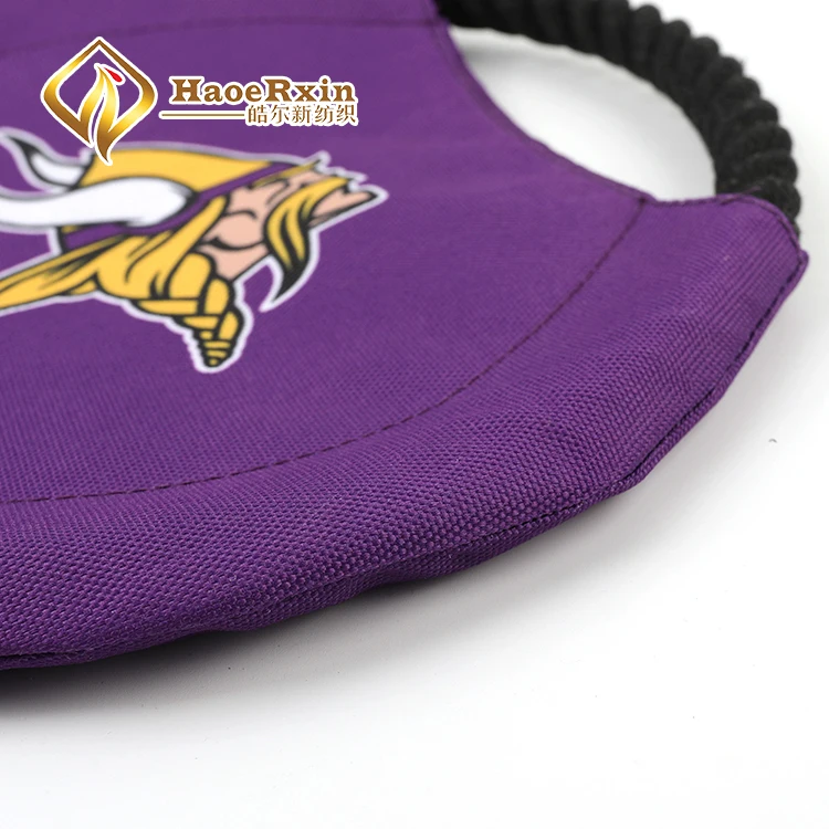 Customized sublimation foldable round polyester pet dog flying disc for training