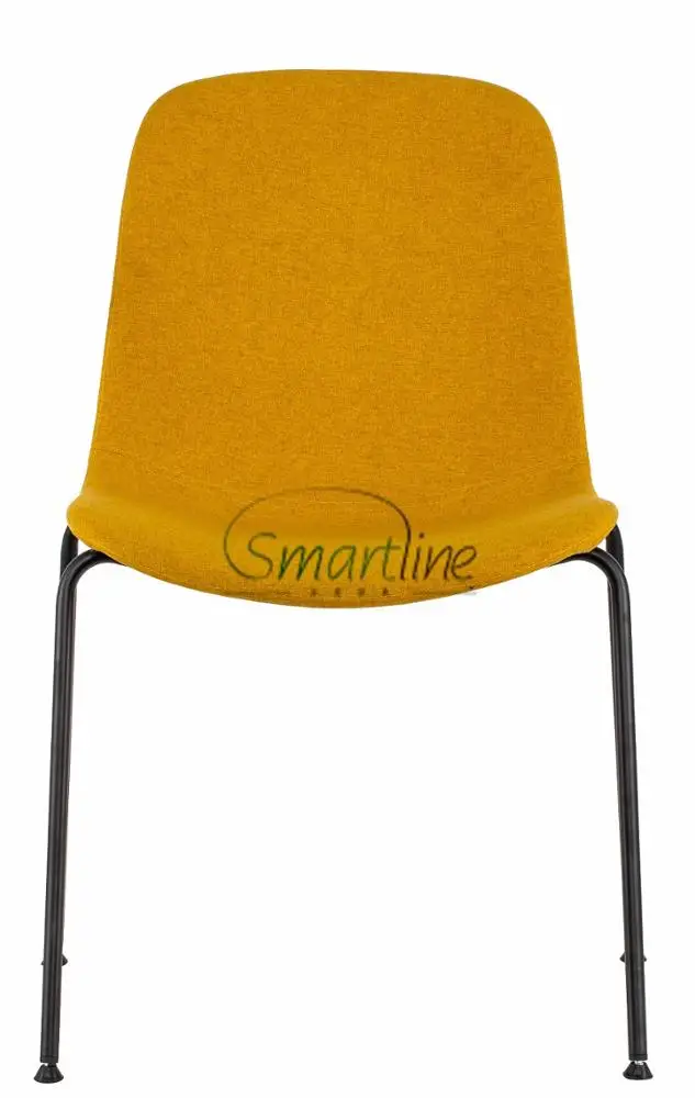 Modern design Fabric Dining chair training chair with steel base
