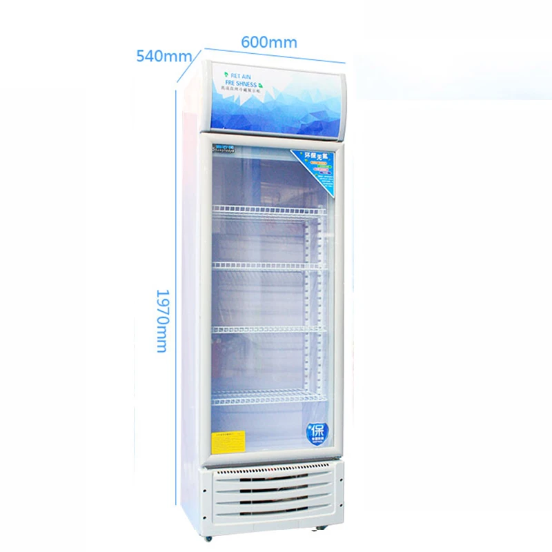 Professional Manufacture New Type single door upright glass front beverage cooler