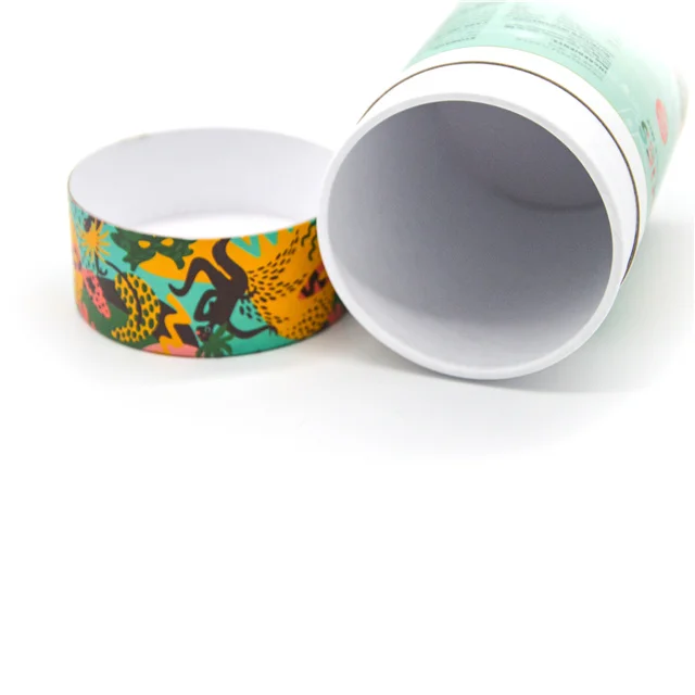 Custom food grade luxury round box cardboard paper tubes cylinder for cosmetic oil