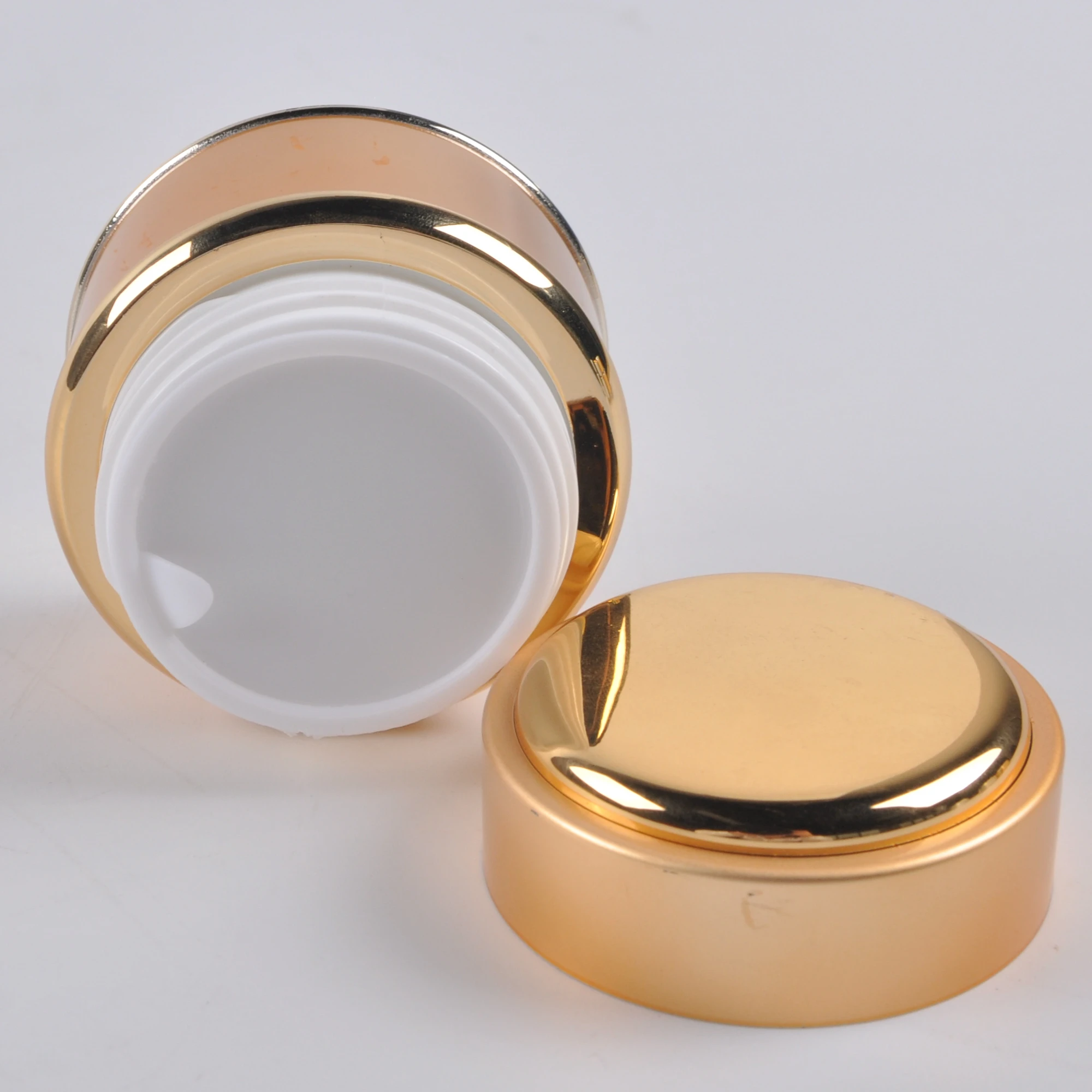 customized gold color cosmetic aluminum glass cream jar lids for sale
