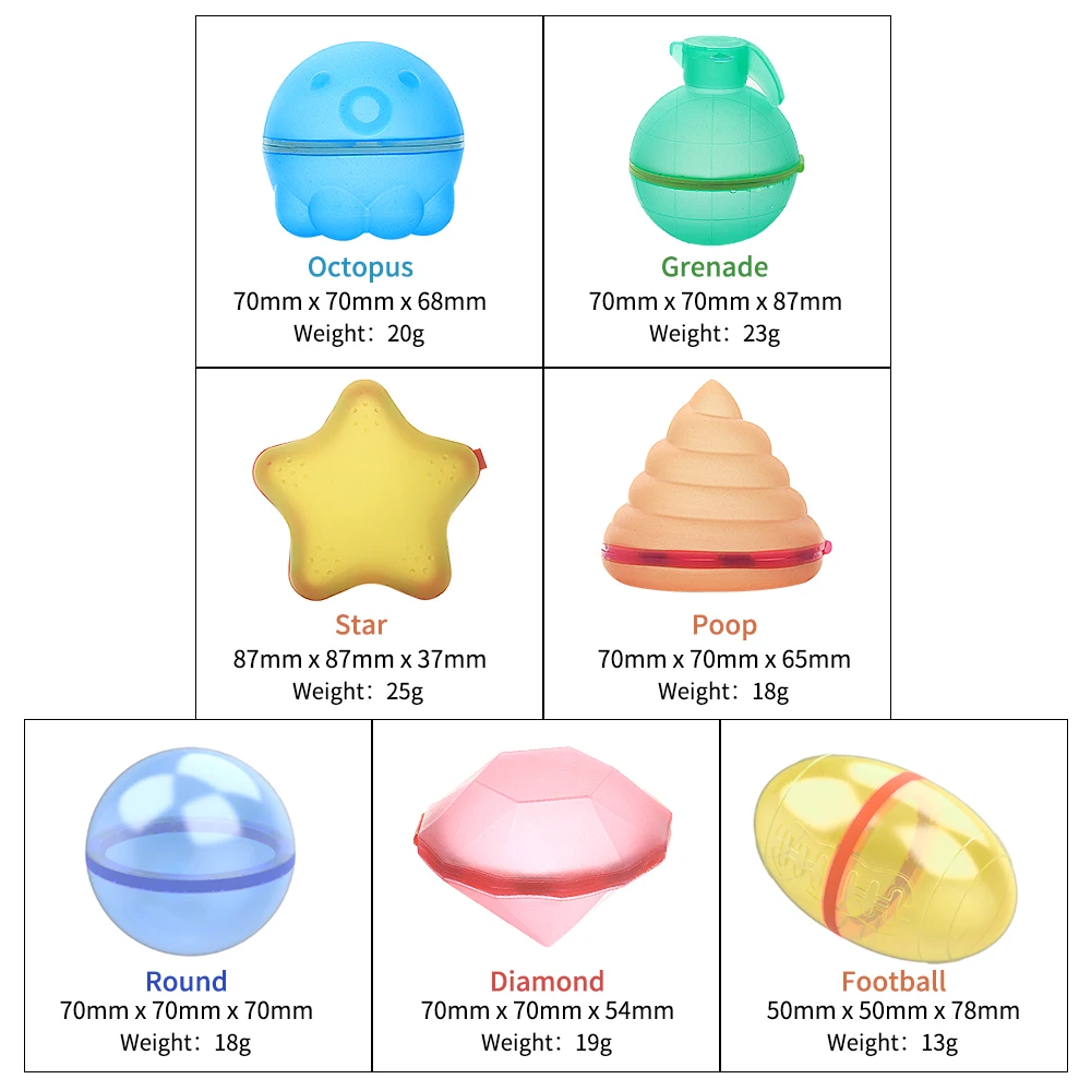 Hot Sale Summer Colorful Silicone Fight Water Bomb Balls for Sale and Water Ball Paintball for Kids Reusable Water Ball