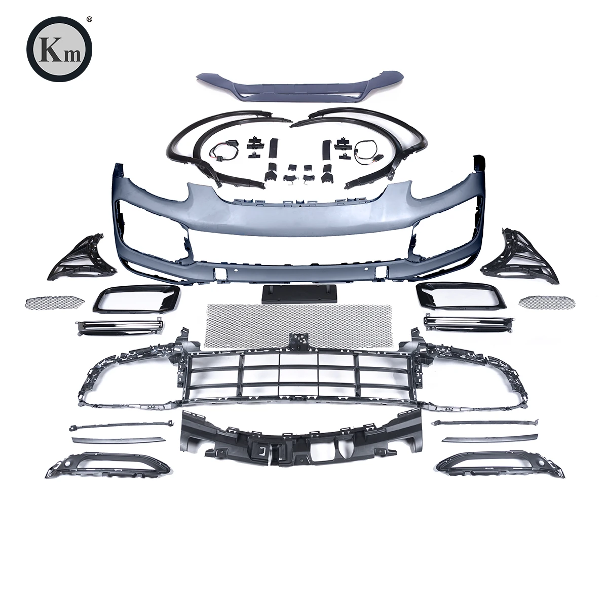 Передний бампер для Porsche Cayenne 2011-2014 958,1, модернизация 2018, стиль 9Y0, турбо-стиль, полный комплект боди, бампер, facelift