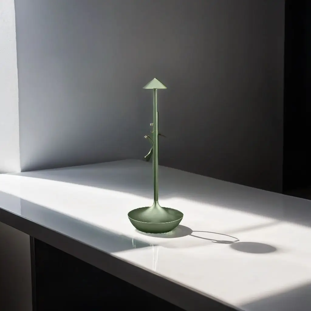 long lasting portable geometric battery operated night lamp for desk