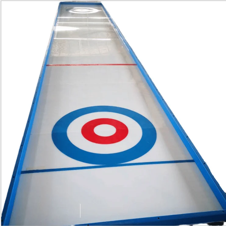 Portable Synthetic Ice Curling Rink Wear-Resistant Durable Putting Green for Ice Skating and Hockey Sports