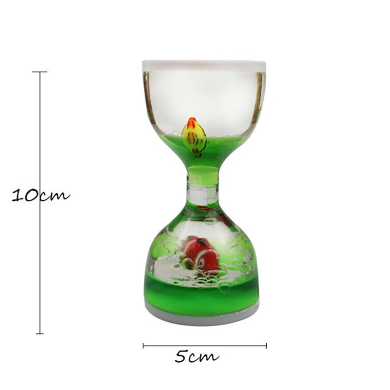Hourglass Timer Liquid Calm Motion Bubble Timer Falling Sensory Bubble Desk Decoration Oil Drop Kids Fidget Toys