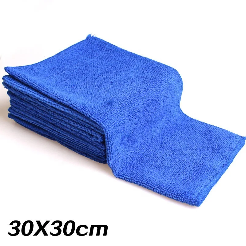 30*30cm woven microfiber car wash towel 220GSM clean towels