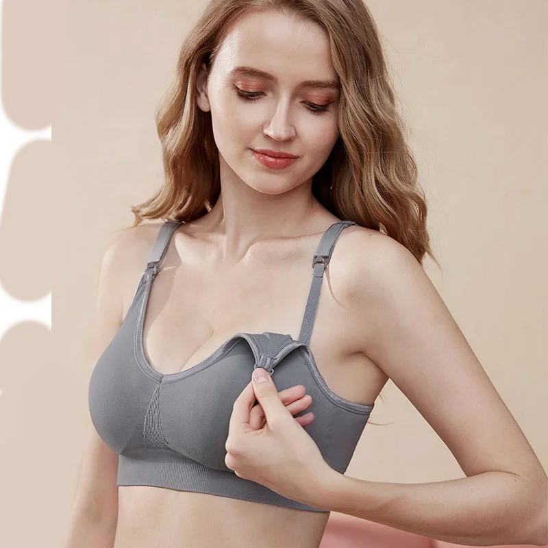 936# Pregnant Women Lactation Underwear Bra Nsytjena Pleqsh Ursing Tops Feeding Breastfeeding Maternity Bras Wireless