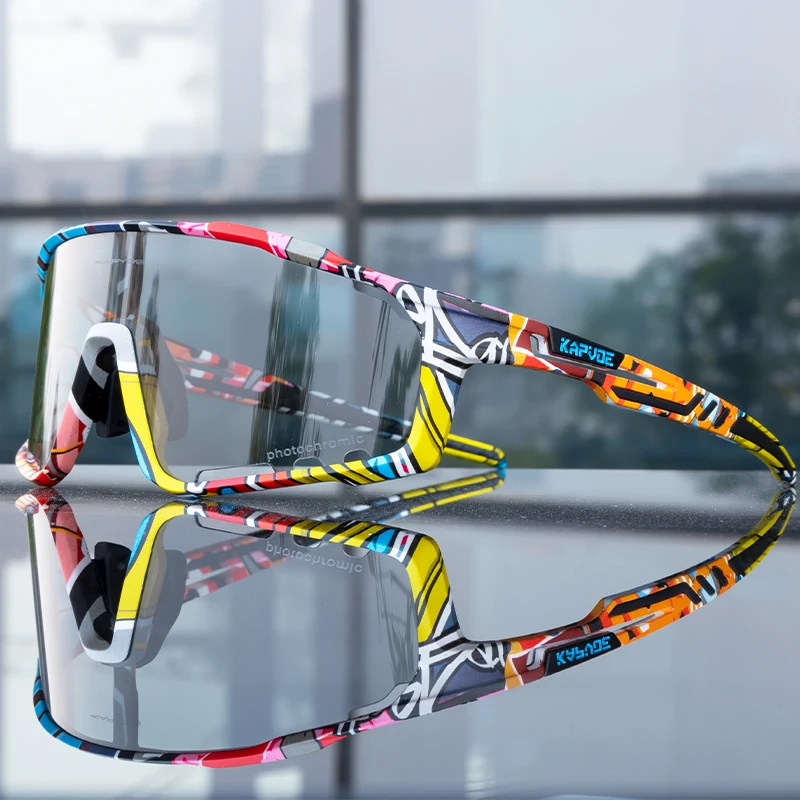 KAPVOE Retail Fashionable Outdoor Indoor Photochromic Lens UV400 Z87.1 Eye Protect Cycling Sunglasses For Mens Sports Eyewear