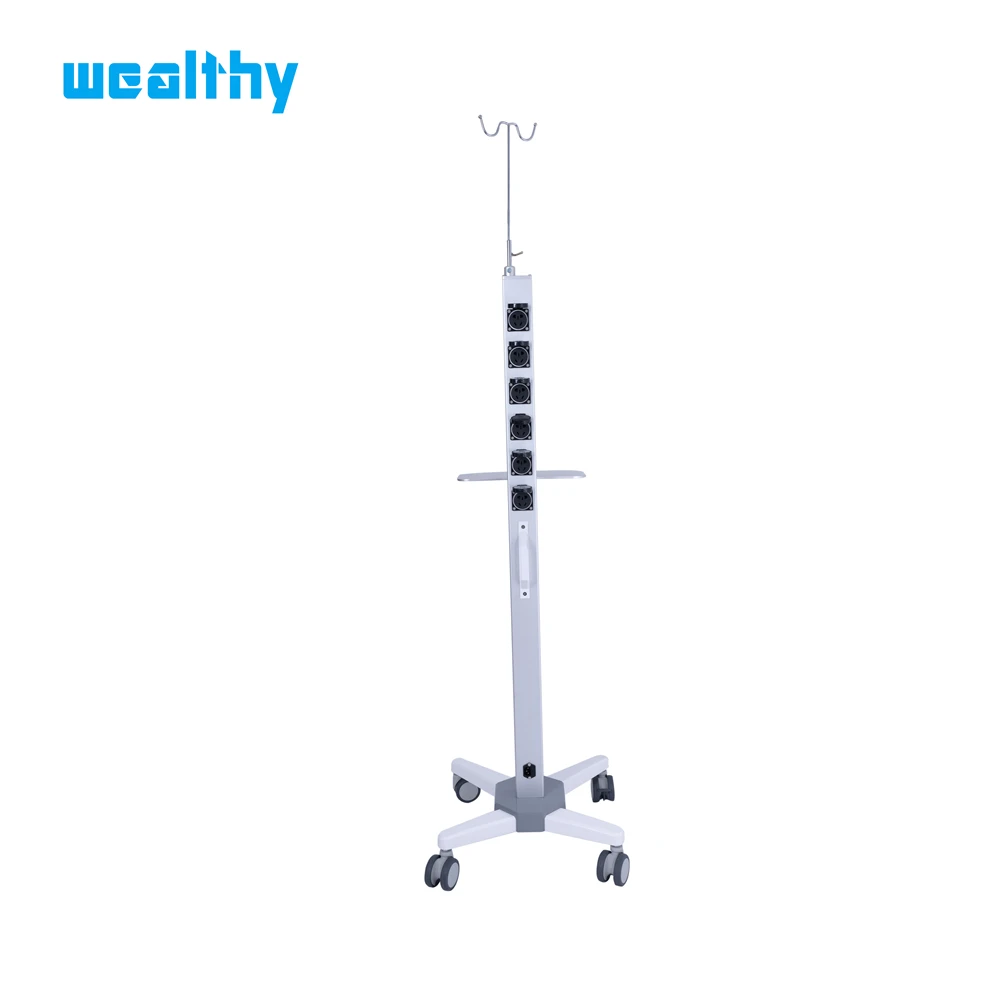 IN-China Factory Sale Hospital Furniture Simple Infusion Pump Trolley  Cart Trolley Aluminum Alloy