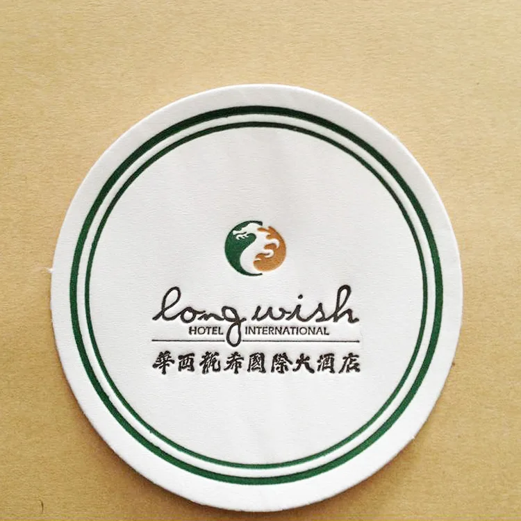 
Eco-Friendly Custom logo Advertising Table Use Blank Natural Water absorption Paper Coaster 