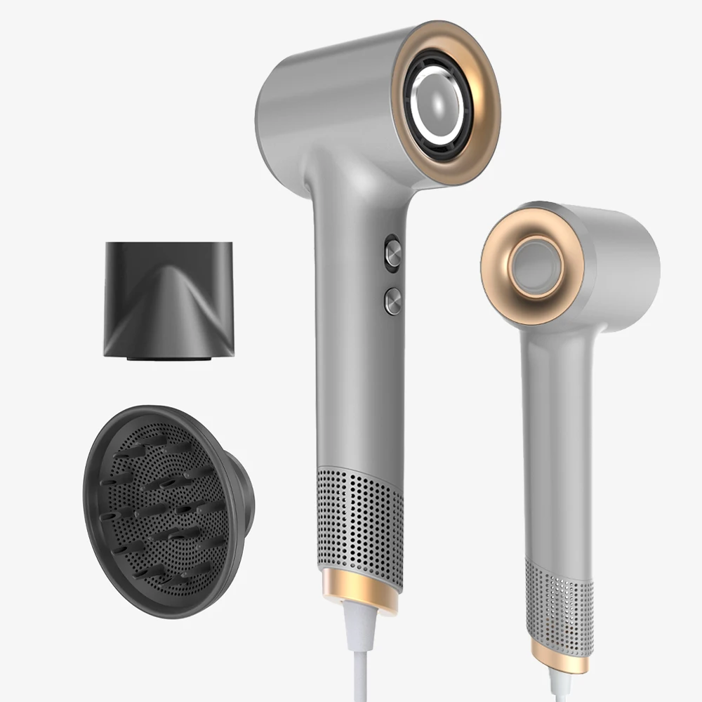 Лучший безлистный портативный Bldc мини электрический фен машина KC Ионный Профессиональный салон высокоскоростной с расческой