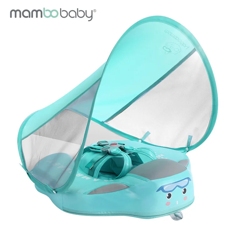 2021 горячая Распродажа от завода Mambobaby твердый ненадувной детский бассейн с навесом Безвоздушное плавательное кольцо mambo