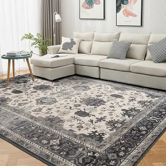 Machine Washable Rugs for Entryway Bedroom Bedside Kitchen Hallway Living Room Laundry Room Indoor Mat Non Slip Washable Rugs