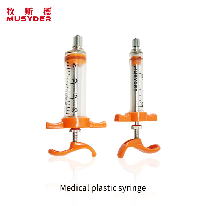 10ml 20ml TPX Syringe Nylon TPX Animal Vet Veterinary Plastic Steel Syringe For Pig